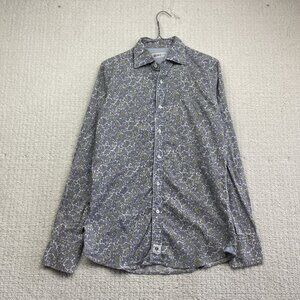 Koike Barcelona Men M Psychedelic Paisley AOP Button Down Shirt Elbow Patch